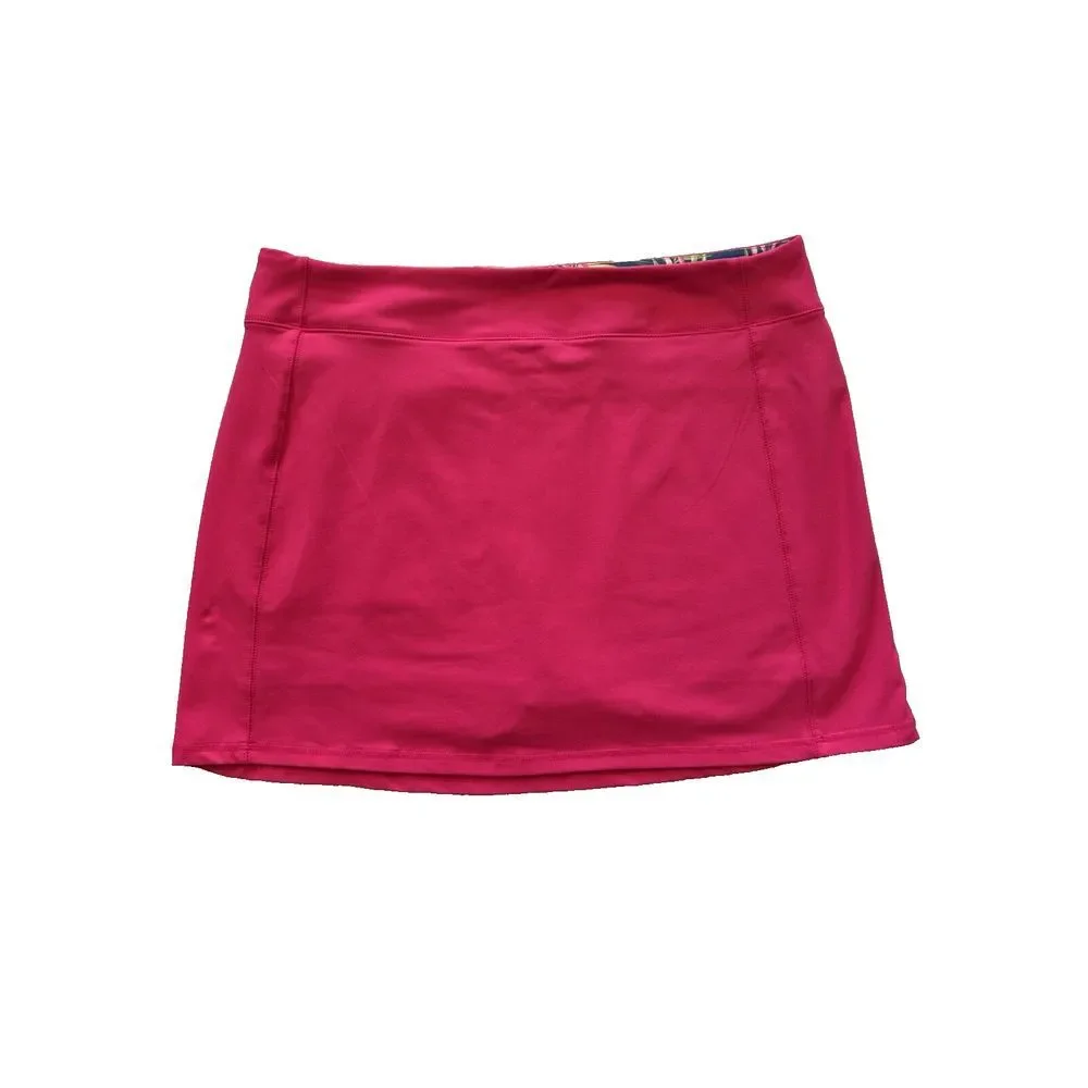 Lands‎ End Skirt Womens Large Pink Skort Tennis Academia Preppy Sporty Athletic